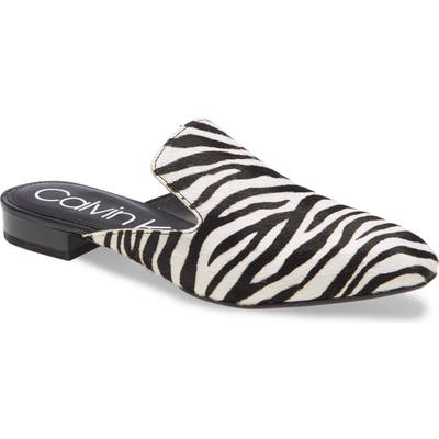 Calvin Klein Moise Margaret Genuine Calf Hair Mule- Black
