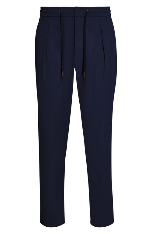 AlphaTauri Pocas Pleat Front Water Resistant Stretch Performance Pants in Navy at Nordstrom, Size Large