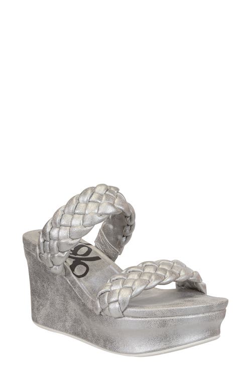 Fluent Wedge Platform Sandal in Silver