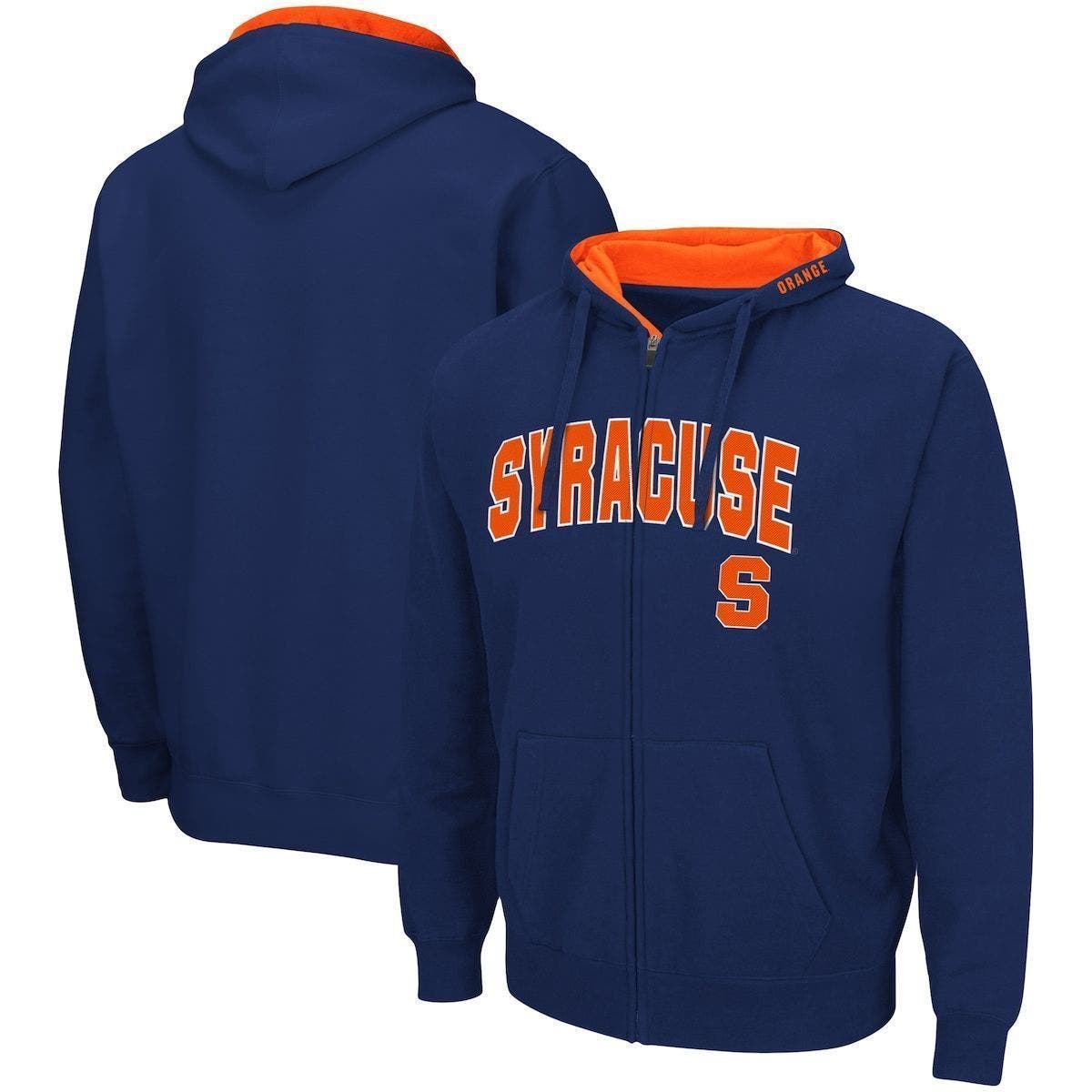 Fleece Jacket Letterman Hoodie Orange Navy Broncos Bears Auburn Adult Unisex 