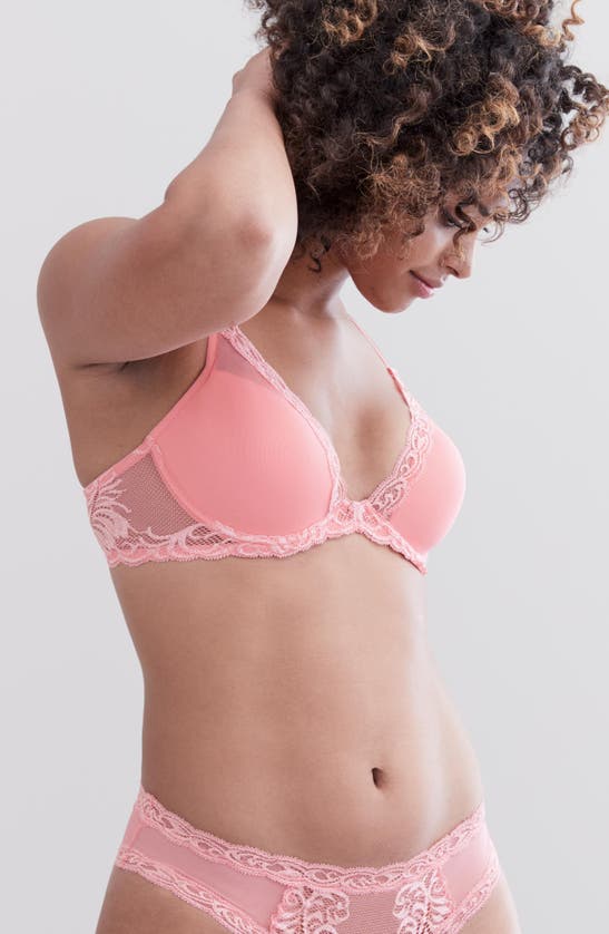 Shop Natori Feathers Plunge T-shirt Bra In Cafe
