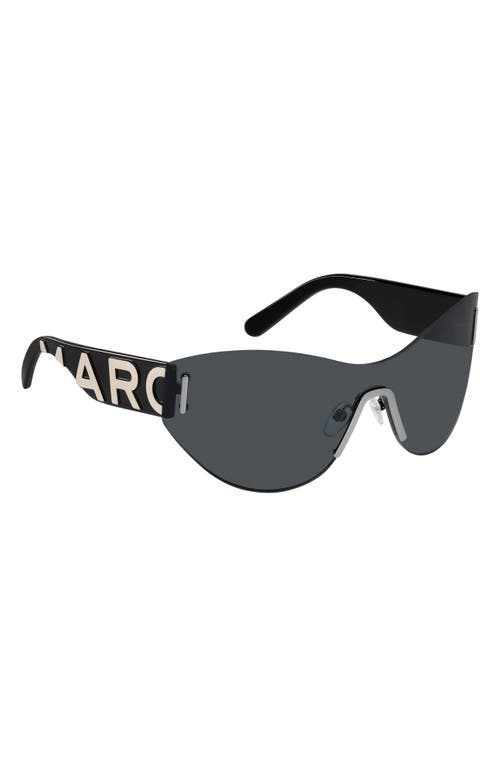 Shop Marc Jacobs 99mm Shield Sunglasses In Black/grey