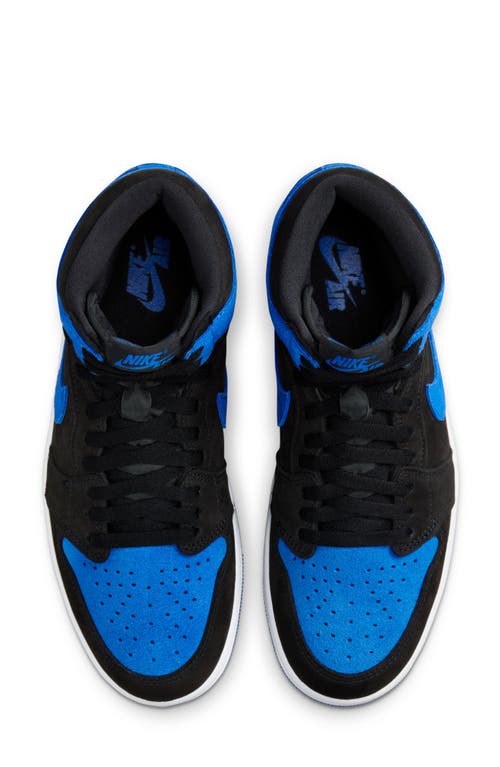 Shop Jordan Air  1 Retro High Top Sneaker In Black/royal Blue/white