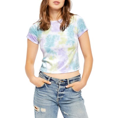 Free People Bright Eyes Tie Dye Tee, Blue