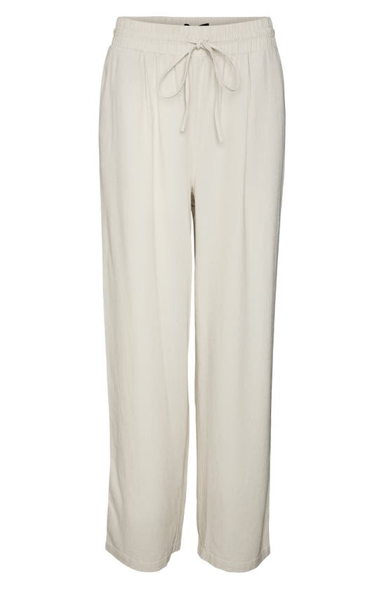 Shop Vero Moda Jesmilo High Waist Wide Leg Pants In Silver Lining