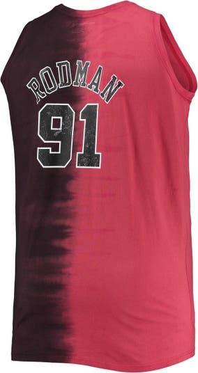 Men's Mitchell & Ness Dennis Rodman Black Chicago Bulls Mesh T-Shirt