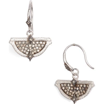 Armenta New World Half-Circle Pointed Pave Earrings