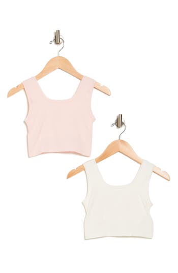 Yogalicious Kids' Seamless Bonnie 2-pack Assorted Tanks In Neutral