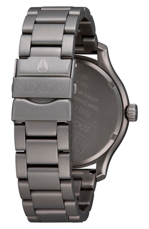 Shop Nixon The Patrol Bracelet Watch, 42mm In Gunmetal/black