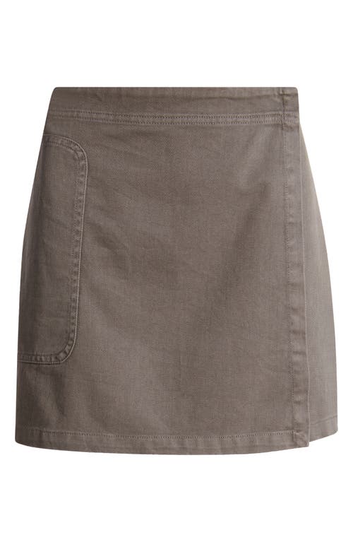 Shop Treasure & Bond Wash Effect Cotton Utility Miniskirt In Grey Pavement