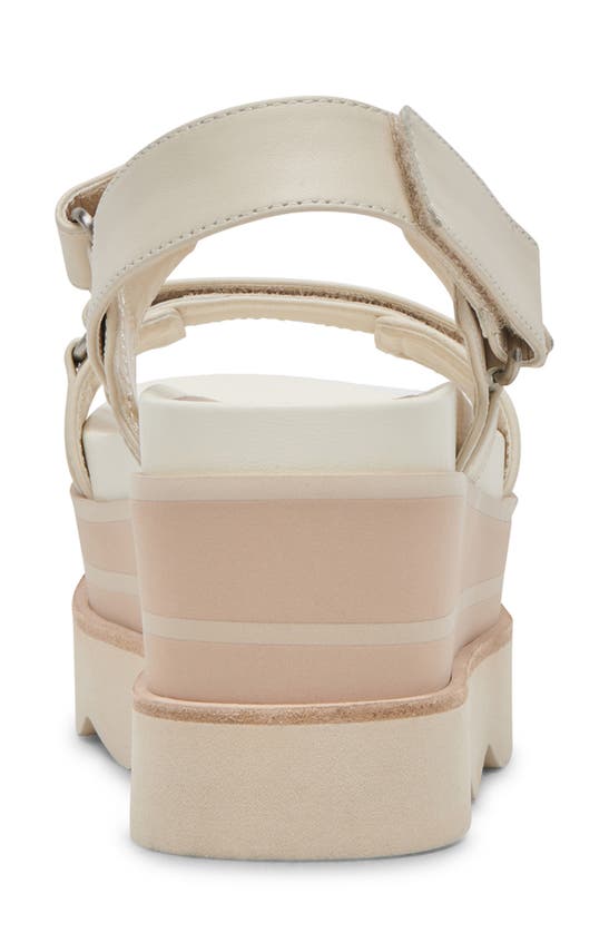 Shop Dolce Vita Izak Platform Wedge Sandal In Ivory Leather