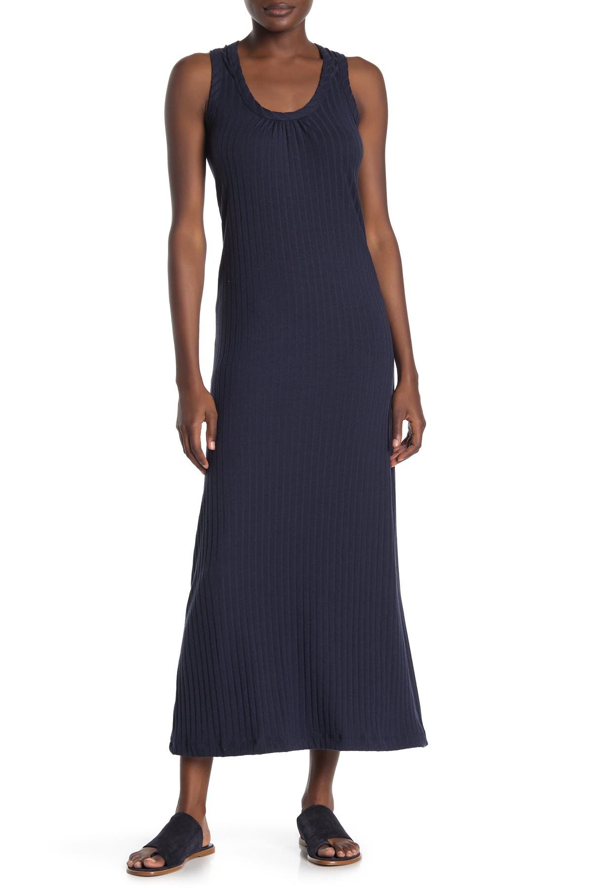 ribbed tank maxi dress