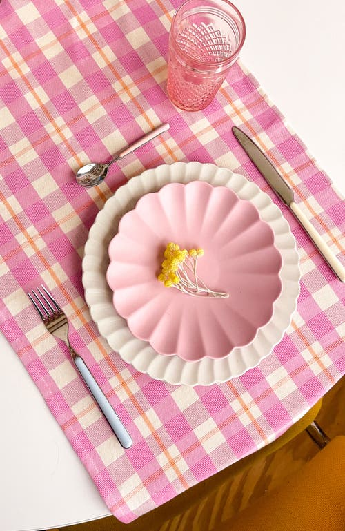 ARCHIVE NEW YORK ARCHIVE NEW YORK HANDWOVEN COLORFUL PLAID COTTON TABLE RUNNER 