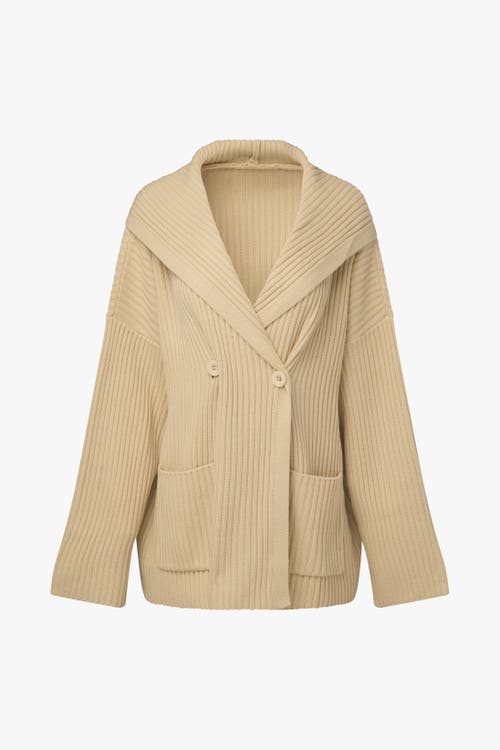 Shop Weworewhat Double Breasted Cardigan In Wheat