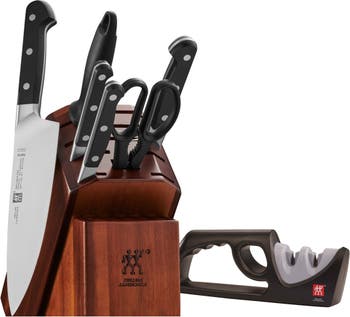  ZWILLING Pro Le Blanc 7-pc Self-Sharpening Knife Block Set:  Home & Kitchen
