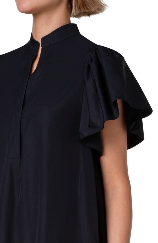 Shop Akris Punto Cotton Midi Shift Dress In Black