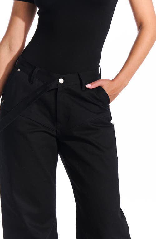 Naked Wardrobe Wide Leg Jeans In Black