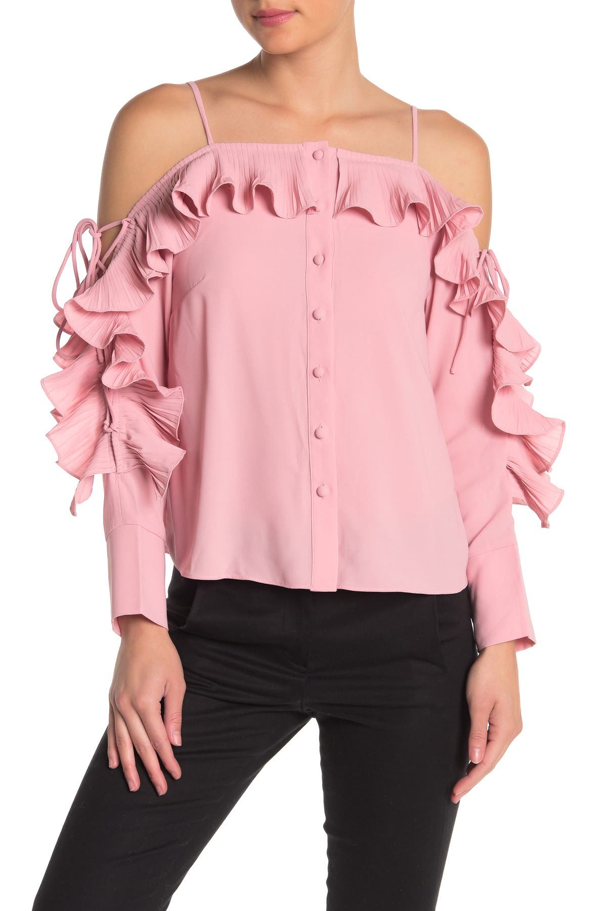 gracia ruffle blouse