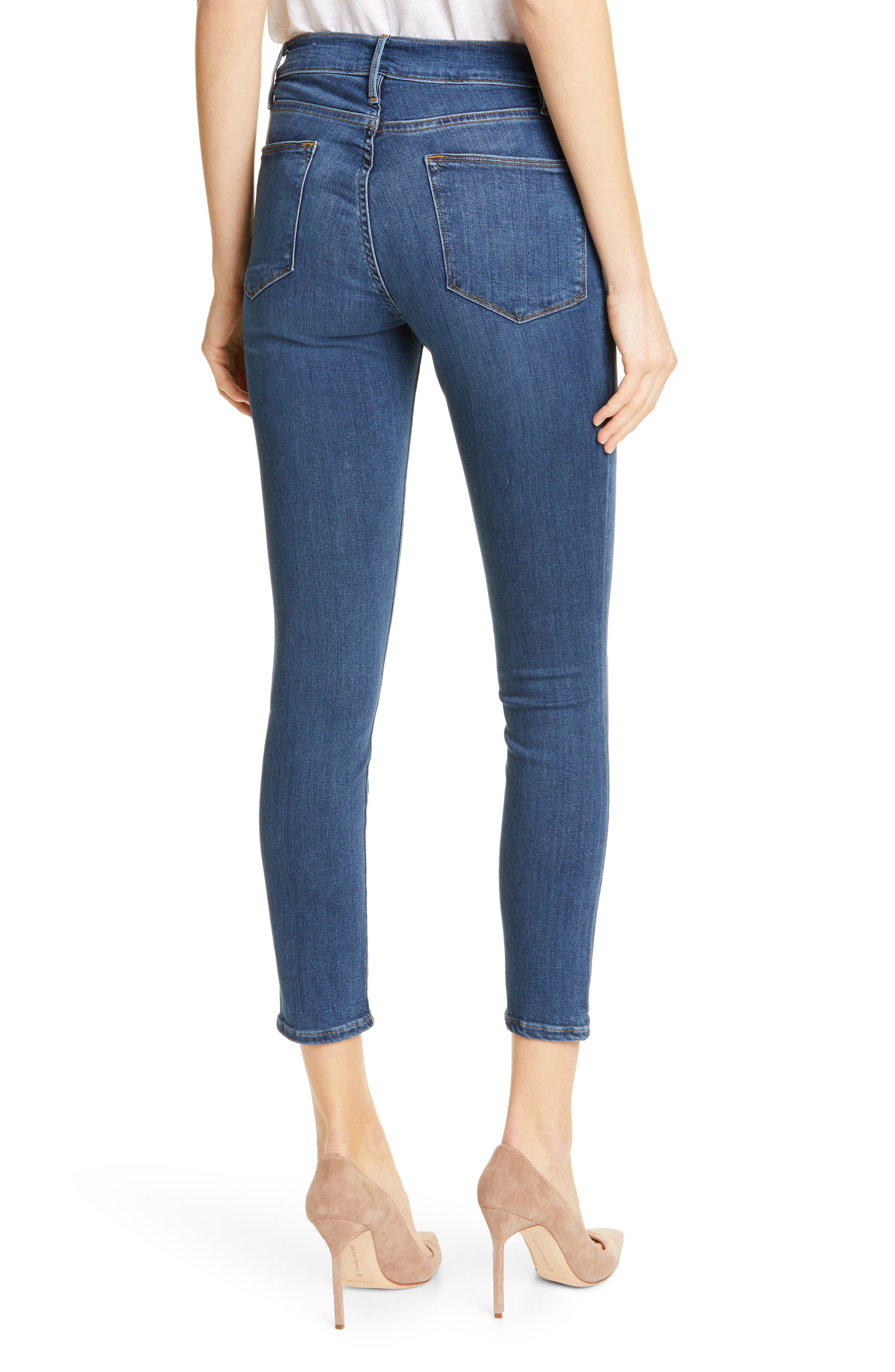 frame denim le high skinny crop