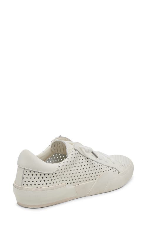 Shop Dolce Vita Zina Perforated 360 Slip-on Sneaker In White Perforated Leather