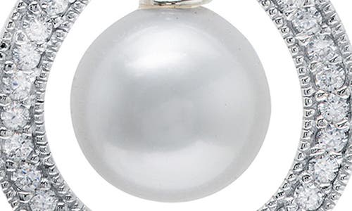 Crislu X Andrew Prince Crystal & Cultured Pearl Drop Earrings In Pearl/ivory