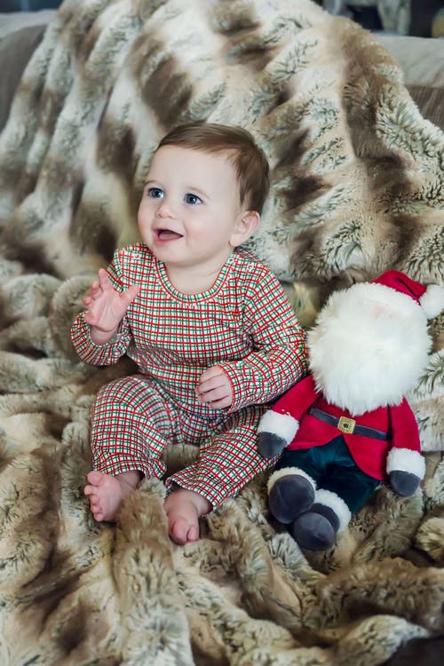 Shop Lila And Hayes Thompson Boys' Romper In Holiday Plaid