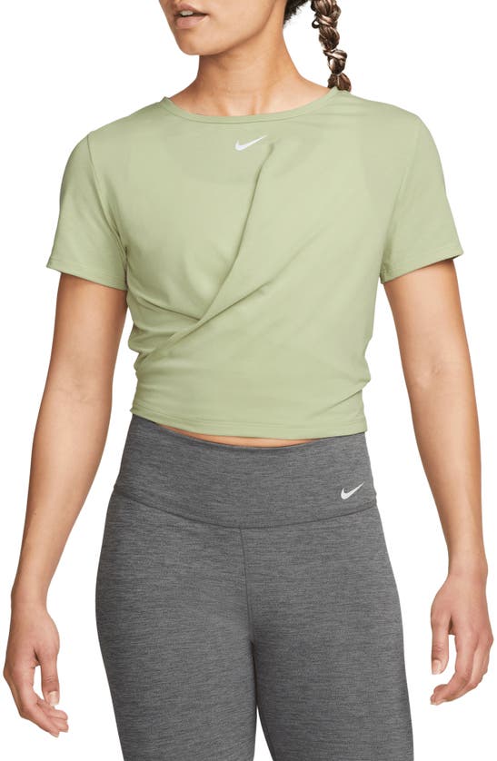 Nike One Luxe Dri-fit Top In Olive Aura