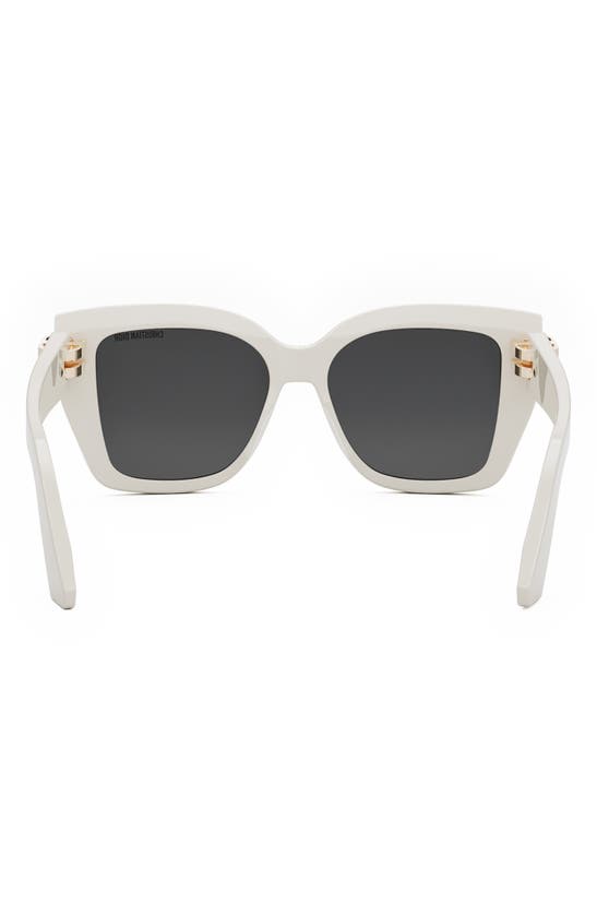 Shop Dior C S1i 52mm Square Sunglasses In Ivory / Smoke
