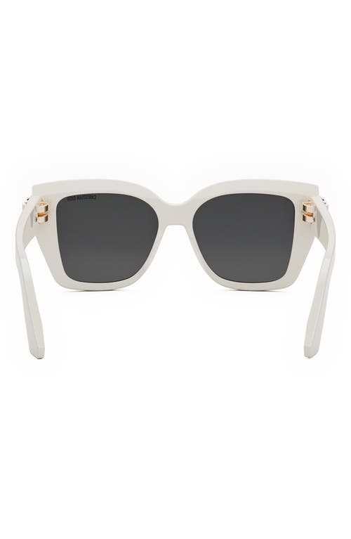 Shop Dior C S1i 52mm Square Sunglasses In Ivory/smoke