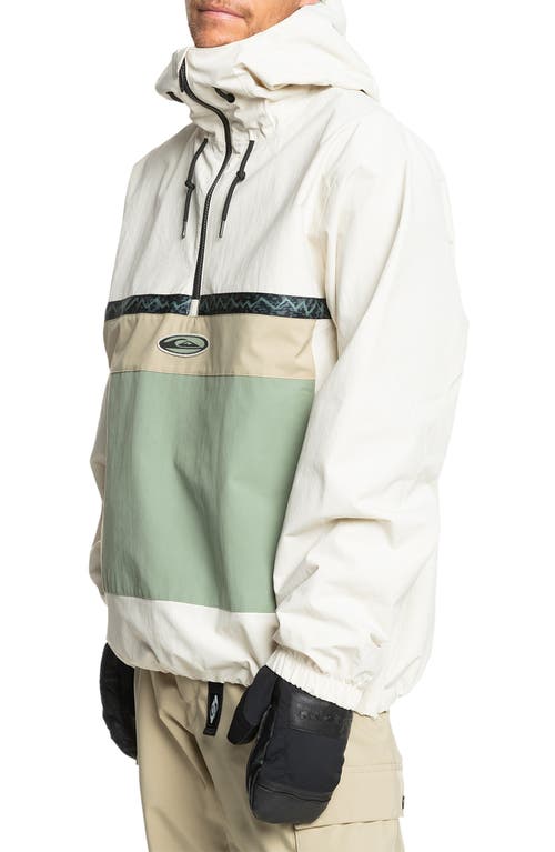 Shop Quiksilver Steeze Waterproof Snow Anorak In Birch