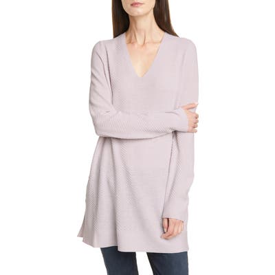 Petite Eileen Fisher Merino Wool Tunic Sweater, Purple