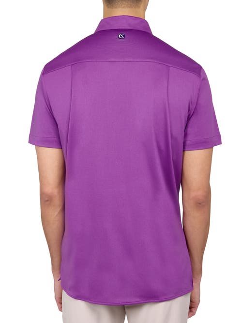 Construct Con.struct Solid Performance Button-down Shirt In Purple