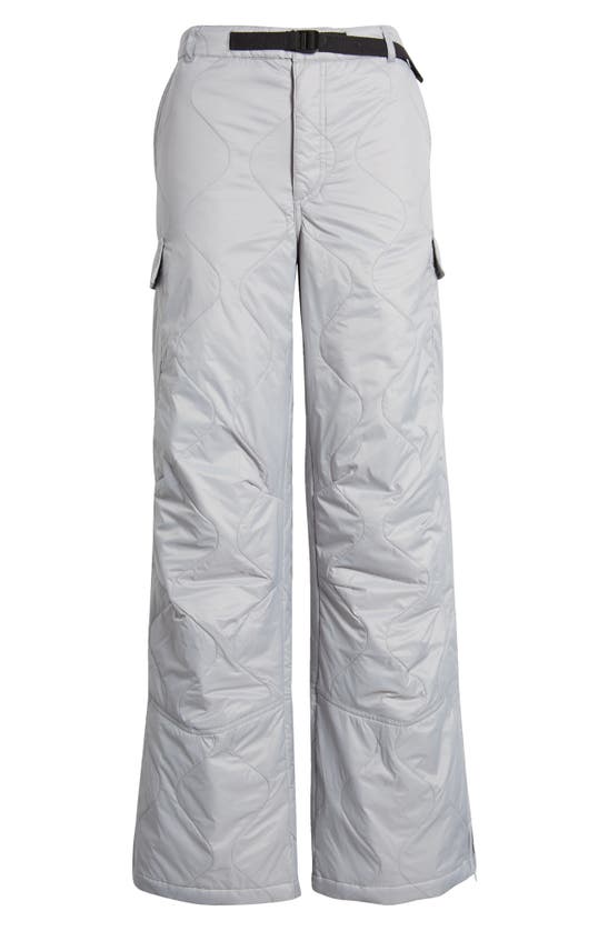 Coney Island Picnic Alpine Slopes Quilted Wide Leg Cargo Pants In Sleet