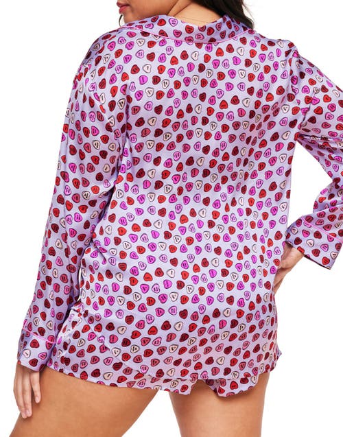 Shop Adore Me Sammi Pajama Set In Heart Purple