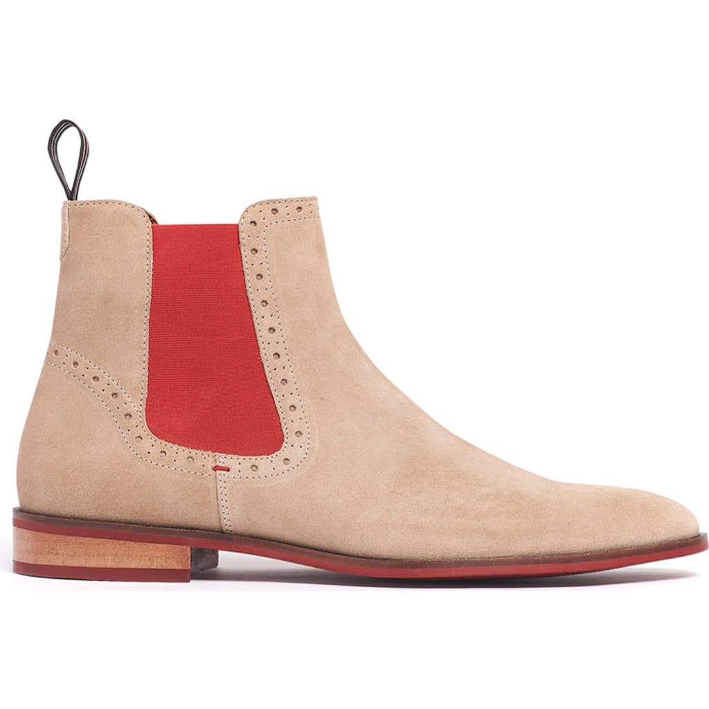 Carlos Santana Mantra Chelsea Boot In Cappucino Suede