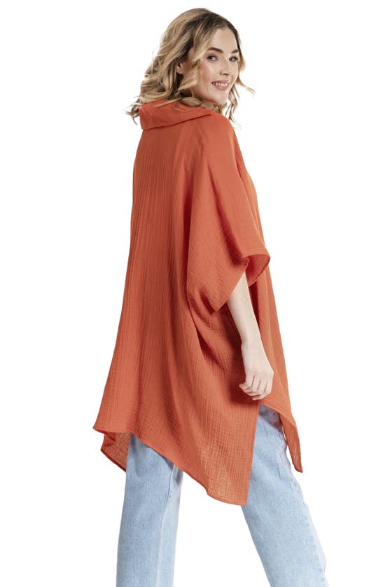 Saachi Oversize Cover-up Shirt In Red
