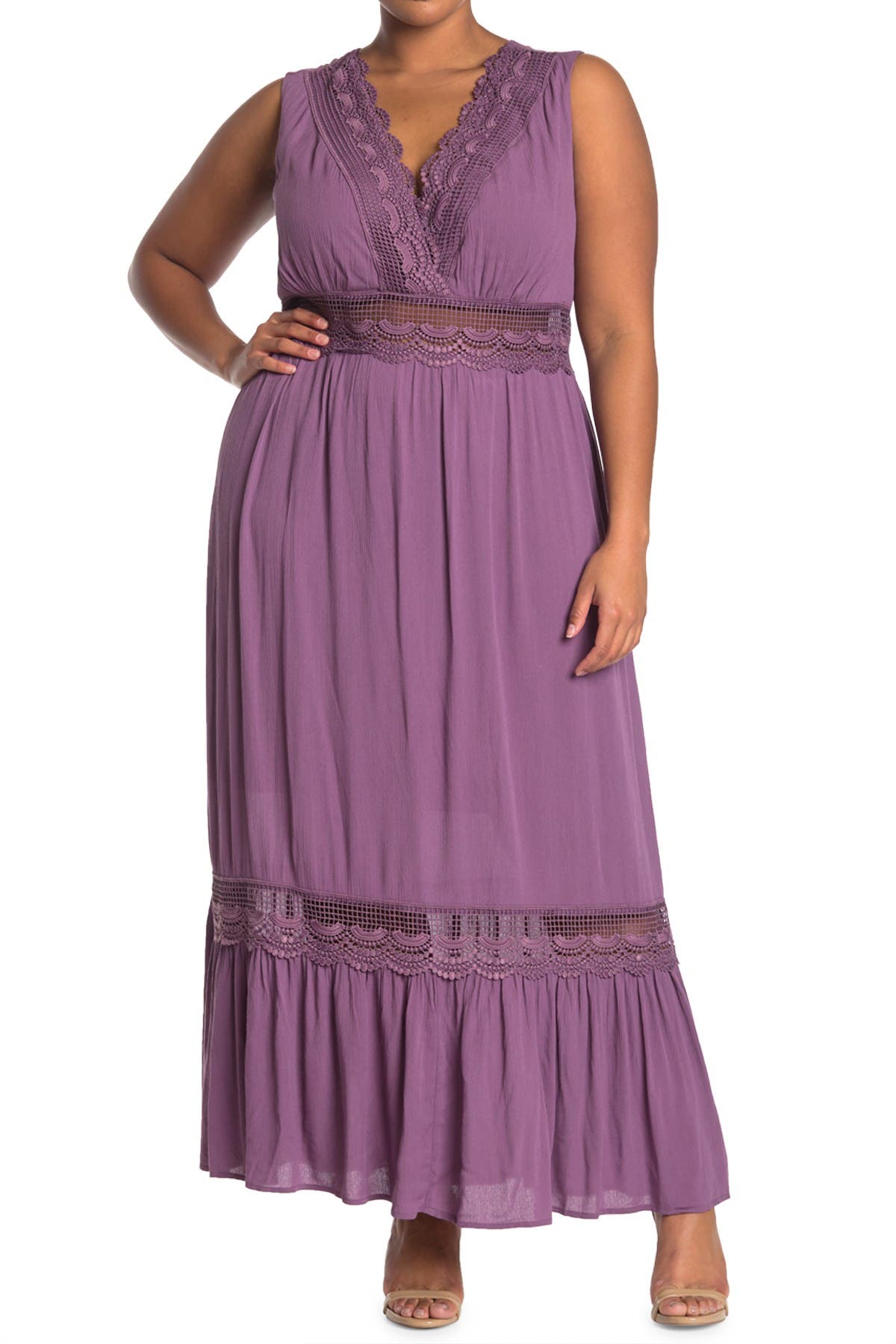 plus size crochet maxi dress