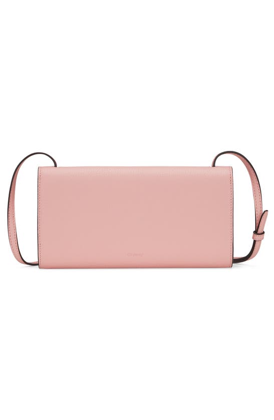 Shop Oryany Mandy Leather Crossbody Wallet In Baby Pink