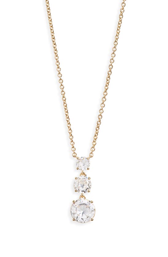 NADRI NADRI TRIPLE CUBIC ZIRCONIA PENDANT NECKLACE 