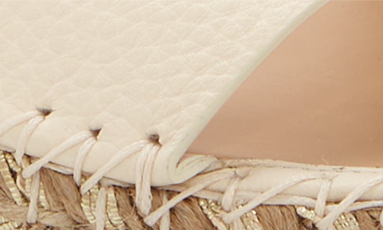 Shop Valentino Rockstud Espadrille Platform Wedge Sandal In Light Ivory/ Naturale