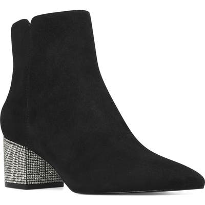 Nine West Richick Crystal Heel Bootie, Black