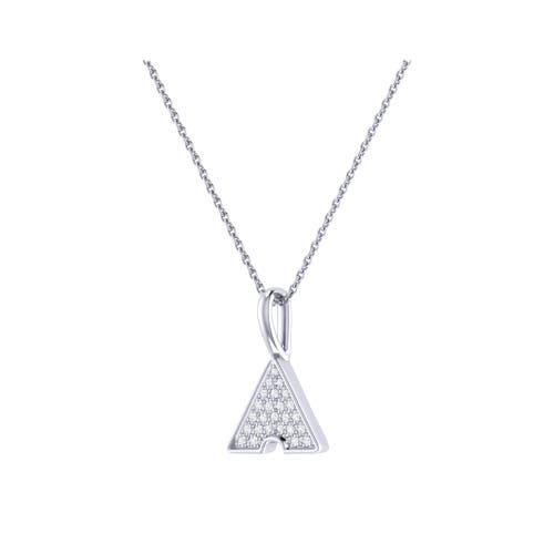 Luvmyjewelry Skyscraper Triangle Diamond Pendant In Sterling Silver In Silver