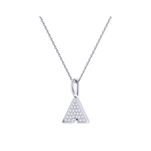 Shop Luvmyjewelry Skyscraper Triangle Sterling Silver Diamond Chain Pendant