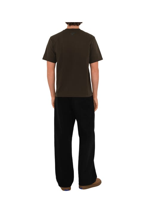 Burberry Brown Printed Paisley Logo T-shirt In Shadow