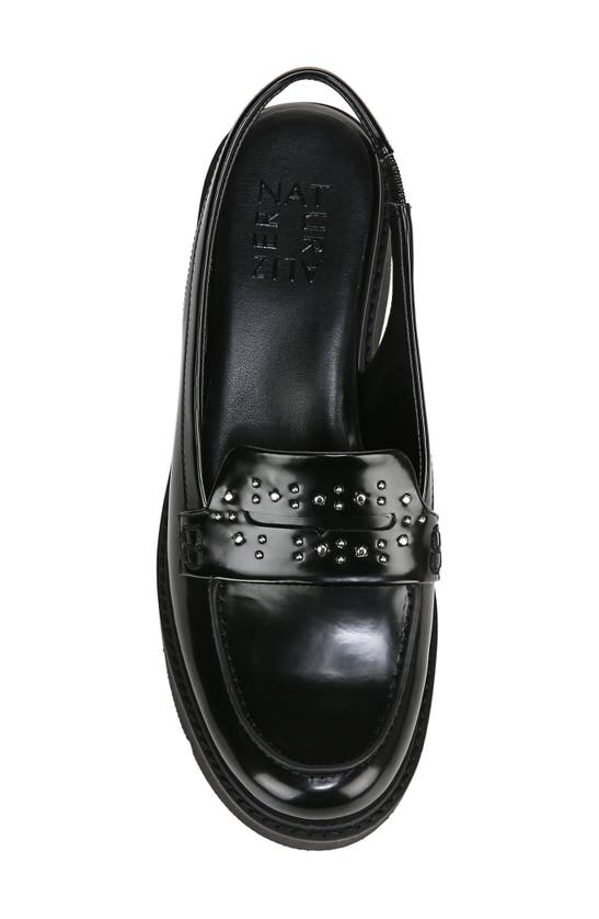 Shop Naturalizer Darry Slingback Platform Penny Loafer In Black Faux Leather