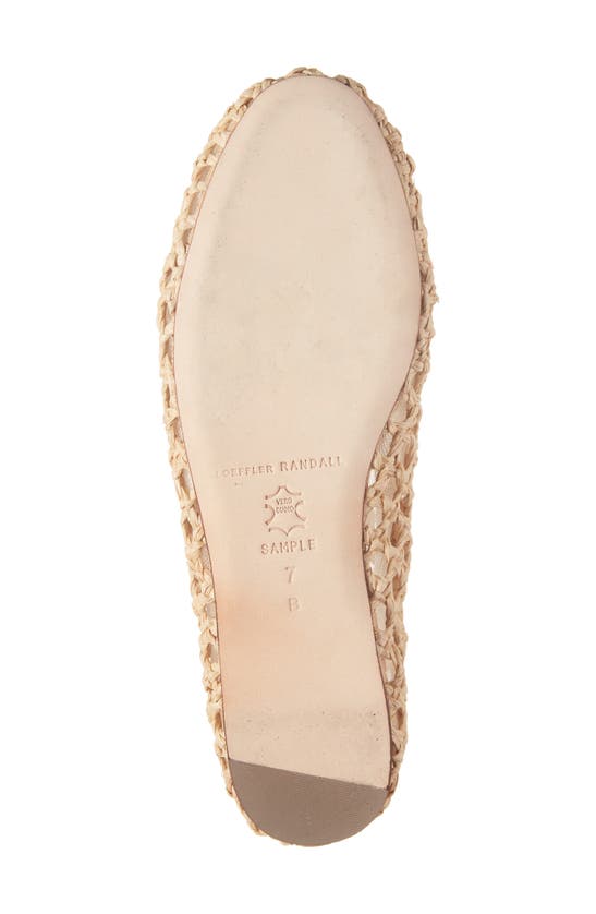 Loeffler Randall Solid Woven Raffia Ballet Flats In Natural