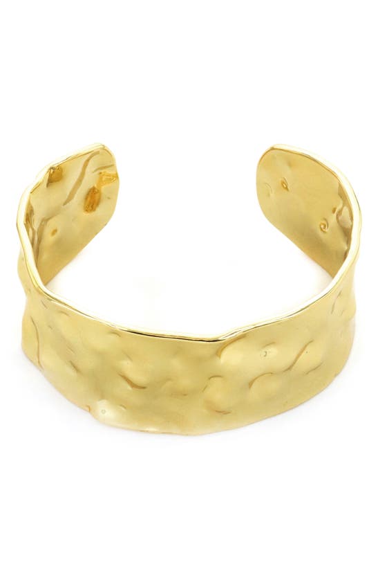 Shop Panacea Hammered Cuff Bracelet In Gold