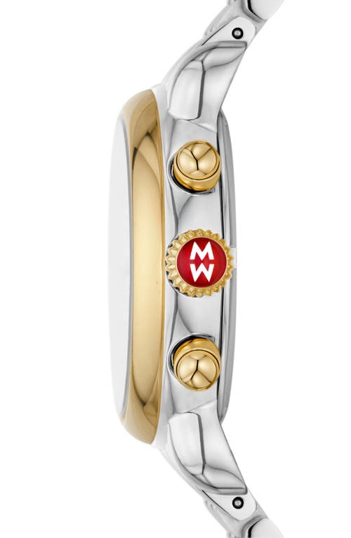 Michele Csx Two-tone Diamond Bracelet Watch, 36mm In 2t Silver/gold/white