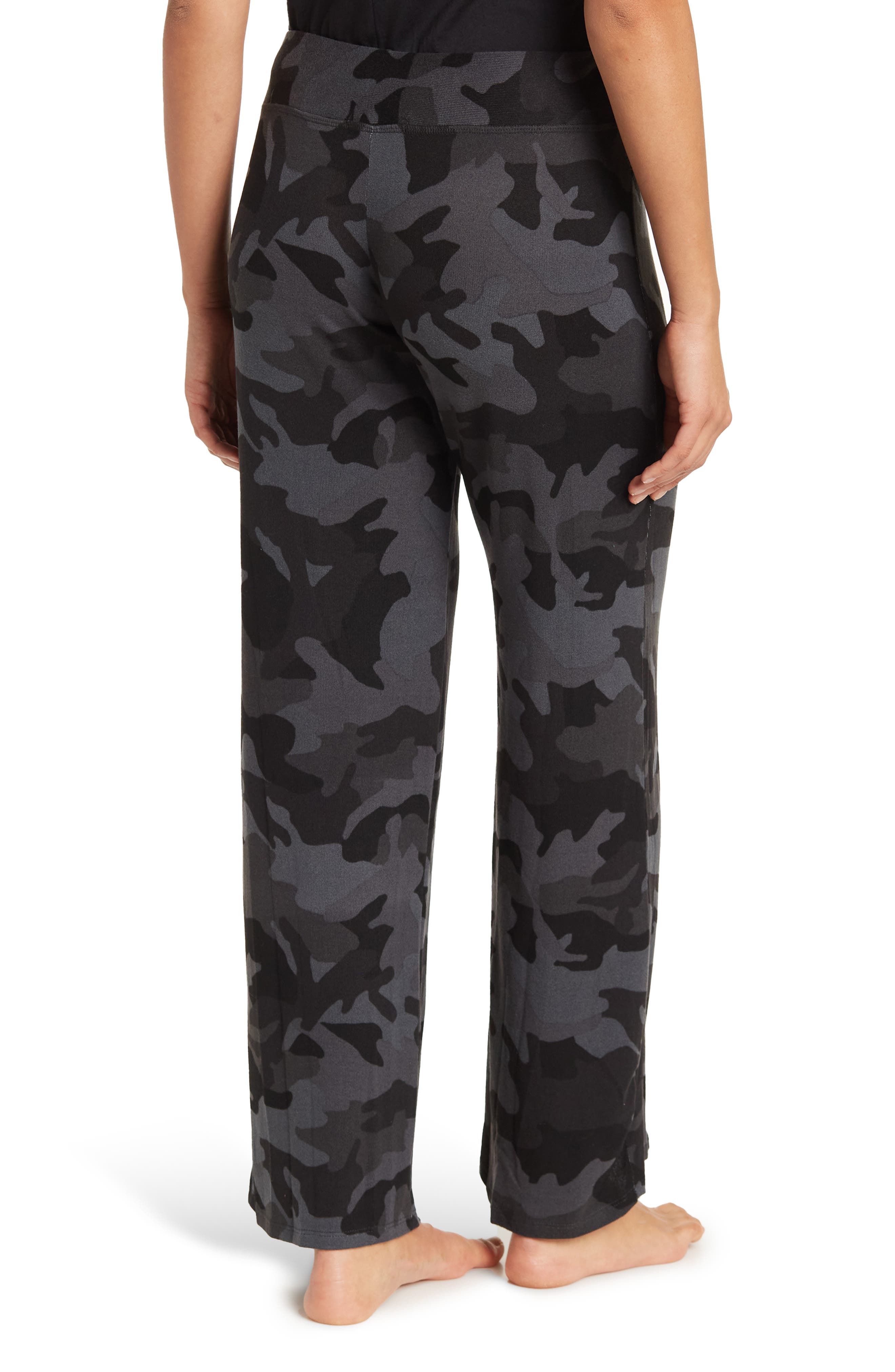 Midnight Bakery Kennedy Camo Print Pants In Char