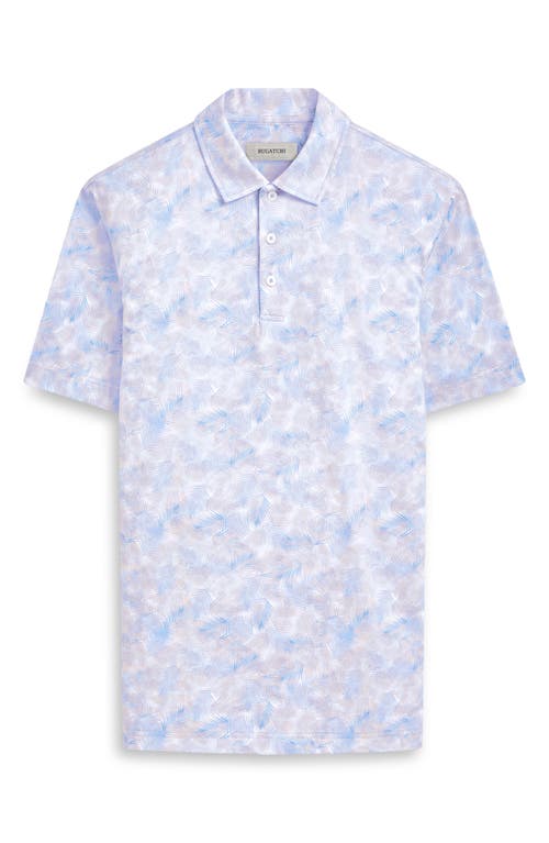 Bugatchi Victor Ooohcotton® Leaf Print Polo In Cobalt